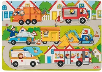 In de straat - achtergrondpuzzel