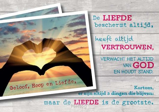 Geloof, hoop, liefde - kaart - 61103222