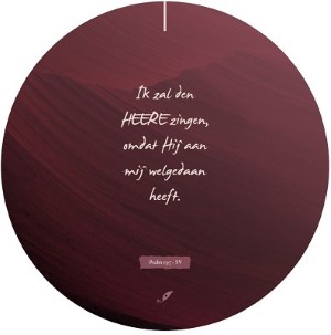 Ik zal den HEERE zingen - muurcirkel 25 cm.