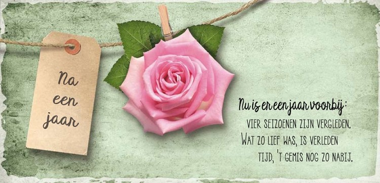 Na een jaar - wenskaart 1 jaar na verlies dierbare - 65502952