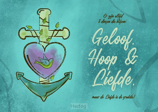 Geloof, Hoop en Liefde - kaart - 65503222