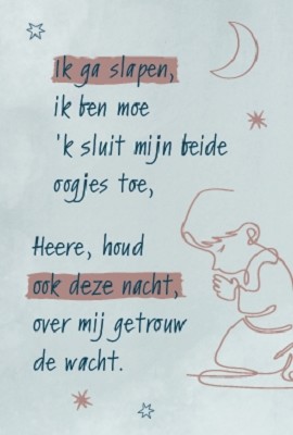 Ik ga slapen, ik ben moe - minikaart