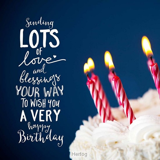 Sending lots of love and blessings your way to wish you a very happy birthday kaart