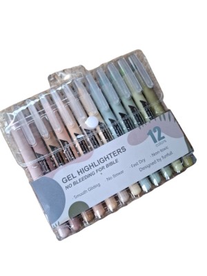 Gel highlighters - set 12 pastelkleuren