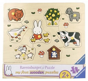 Nijntje op de boerderij - houten puzzel 8 stukjes