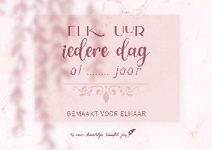 Elk uur iedere dag .... jaar - kaart