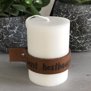 Je bent kostbaar - stompkaars ivoor