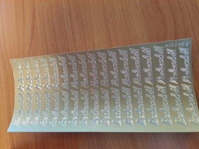 Bedankt! - Stickervel goud