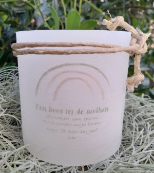 Een boog in de wolken - windlicht S ivoor