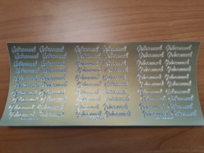 Getrouwd - Stickervel goud