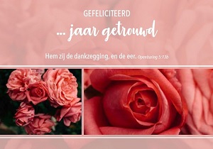 Gefeliciteerd ...jaar getrouwd - wenskaart Bijbeltekst SV