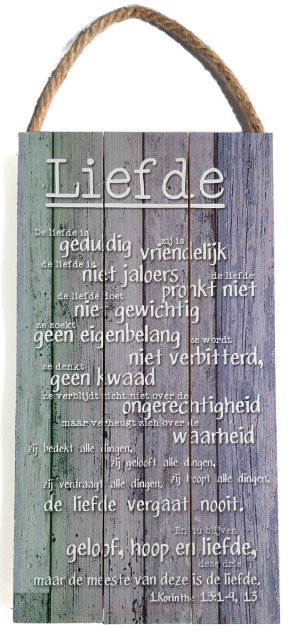 Liefde - wandbord hout