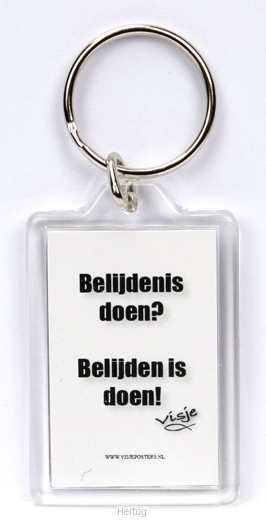 Sleutelhanger - Visje belijdenis doen