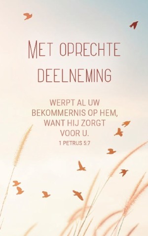 Met oprechte deelneming + Bijbeltekst SV - map rouw