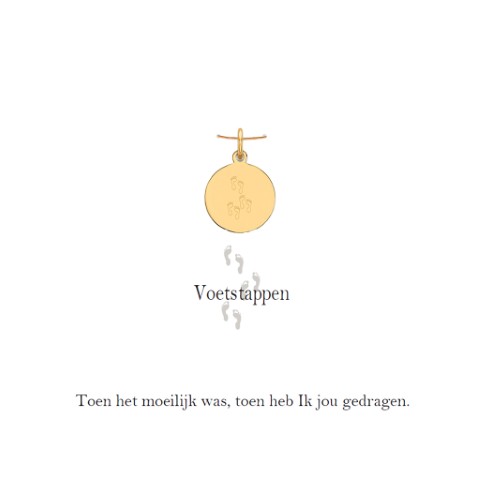 Hanger voetstappen - goudkleurig