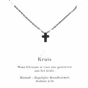 Ketting zilver kruis