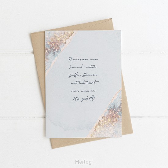 Rivieren van stromend water - enkele kaart met envelop