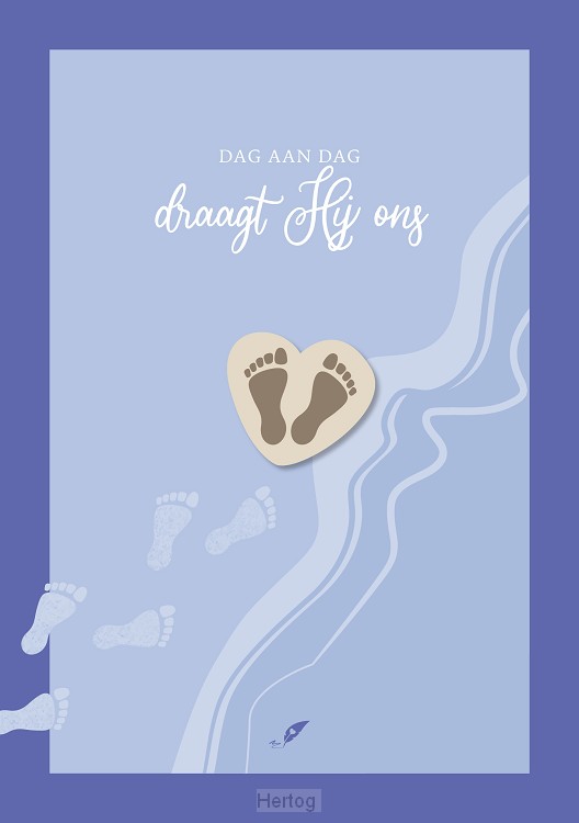 Dag aan dag draagt Hij ons - enkele wenskaart met envelop