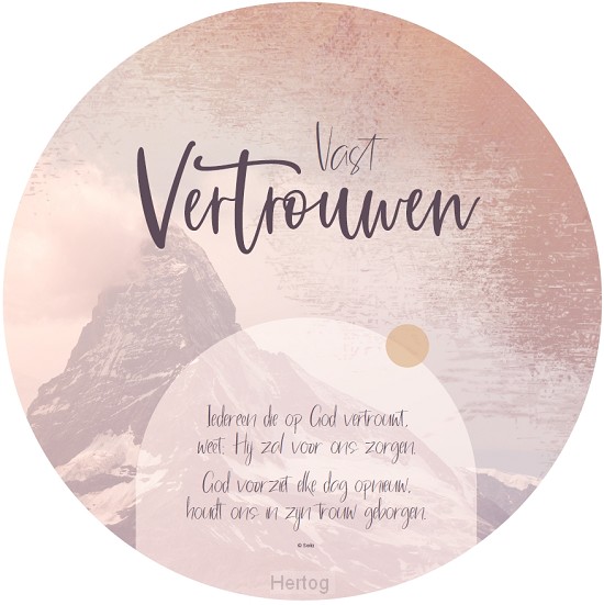 Vast vertrouwen - muurcirkel 40 cm.