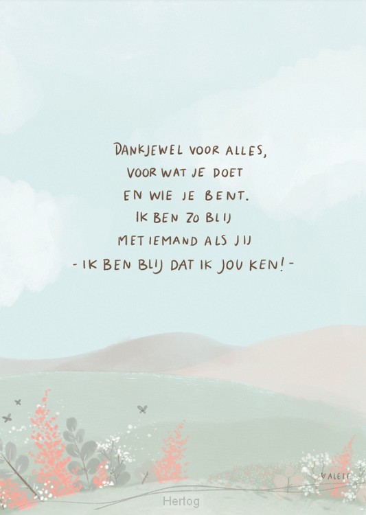 Dankjewel voor alles - wenskaart