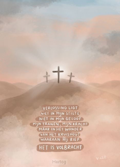 Verlossing ligt niet in mijn stilte - enkele kaart met envelop