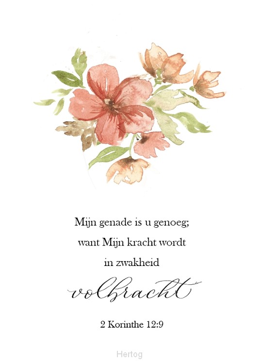 Mijn genade is u genoeg - wenskaart