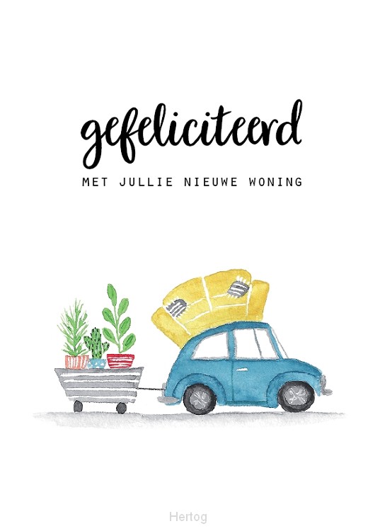 Gefeliciteerd met jullie nieuwe woning - wenskaart