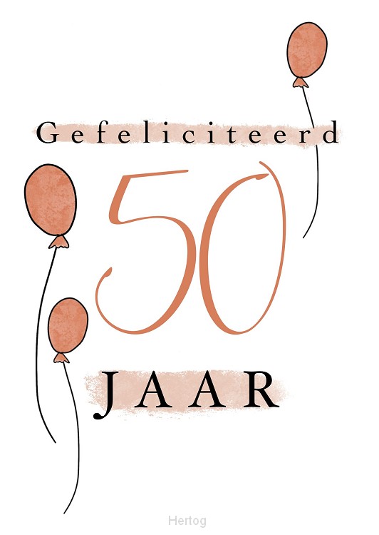Gefeliciteerd 50 jaar - kaart