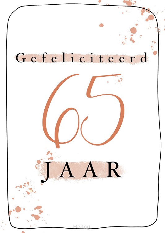 Gefeliciteerd 65 jaar - kaart