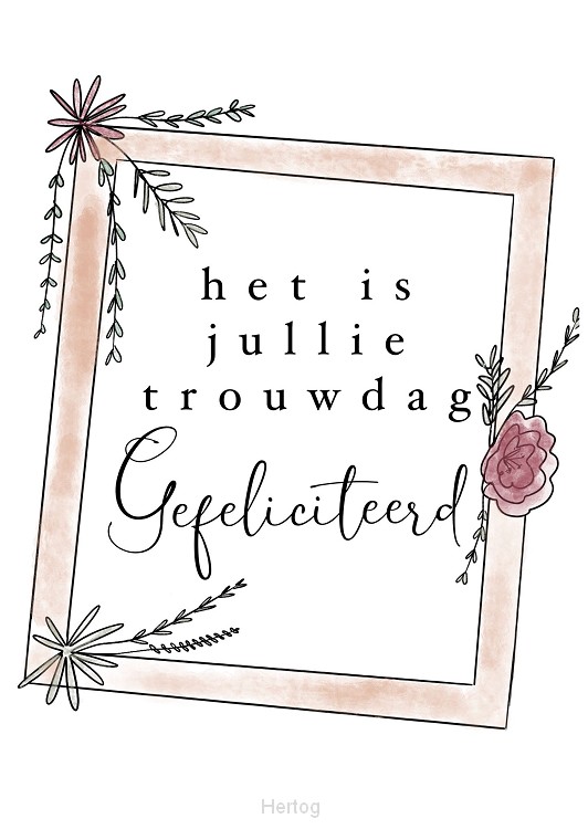 Het is jullie trouwdag Gefeliciteerd - kaart