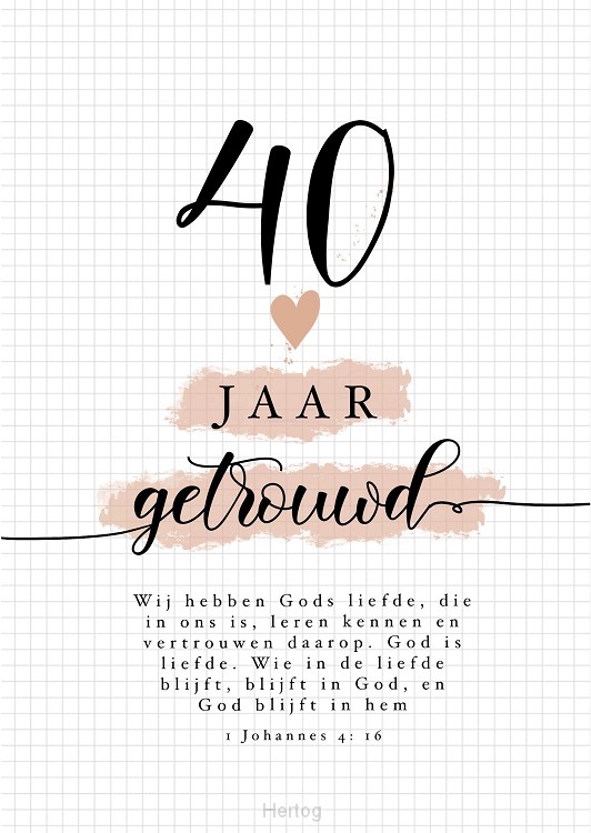 40 jaar getrouwd - kaart