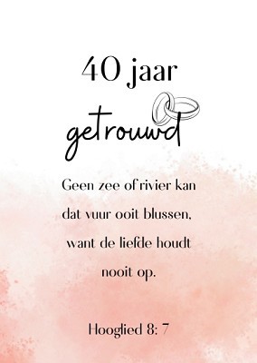 40 jaar getrouwd - kaart