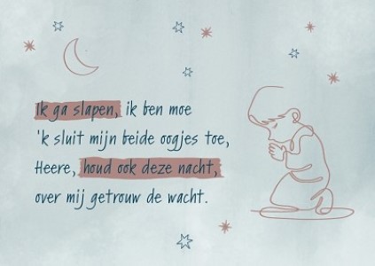 Ik ga slapen, ik ben moe - kaart