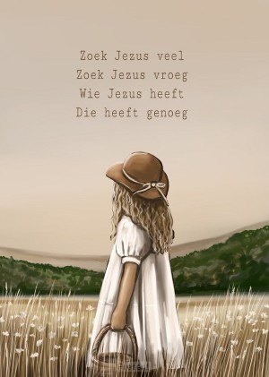 Zoek Jezus veel - meisje - minikaart