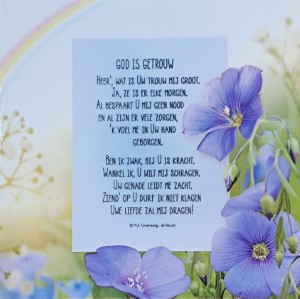 God is getrouw - wenskaart