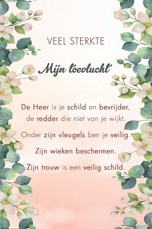 Veel sterkte Mijn toevlucht - wenskaart Sela