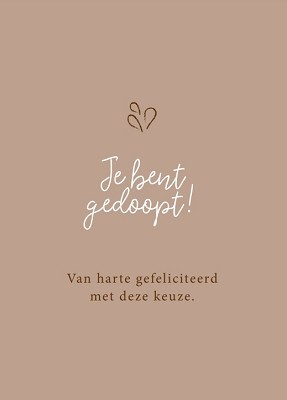 Je bent gedoopt! - kaart