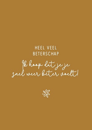 Heel veel beterschap - kaart