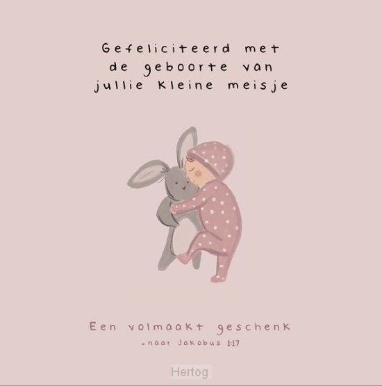 Geboorte dochter - kaart