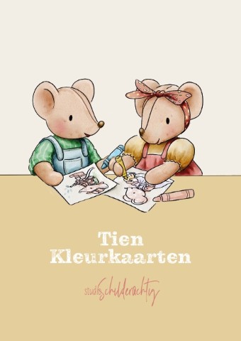 Muisjes geel - mapje met 10 kleurkaarten