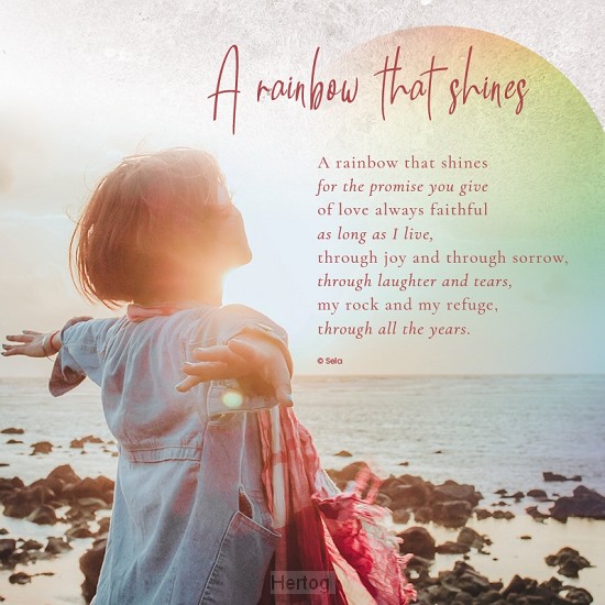 A rainbow that shines - wenskaart 