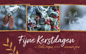 Map Fijne Kerstdagen en Gods zegen in het nieuwe jaar