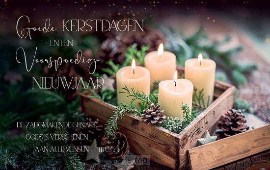 Map Goede Kerstdagen en een Voorspoedig Nieuwjaar - met Bijbeltekst