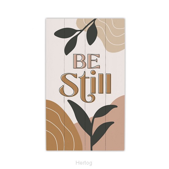 Be still - wandbord hout
