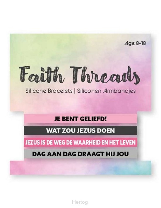 Je bent geliefd - set met 4 siliconenarmbandjes