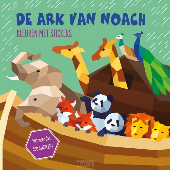 De ark van Noach -  kleuren met stickers