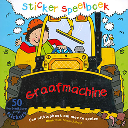 Stickerspeelboek Graafmachine