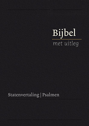 Bijbel met uitleg,140x 198 mm, harde band in cassette - zwart