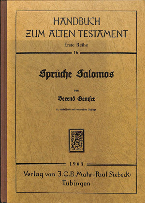 HAT 16: Sprüche Salomos