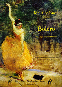 Boléro für Orgel zu vier Händen - Notenschrift